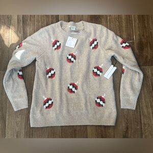 NWT Cupcake and Cashmere Candy Canes Super Soft  Christmas Sweater Sz Medium